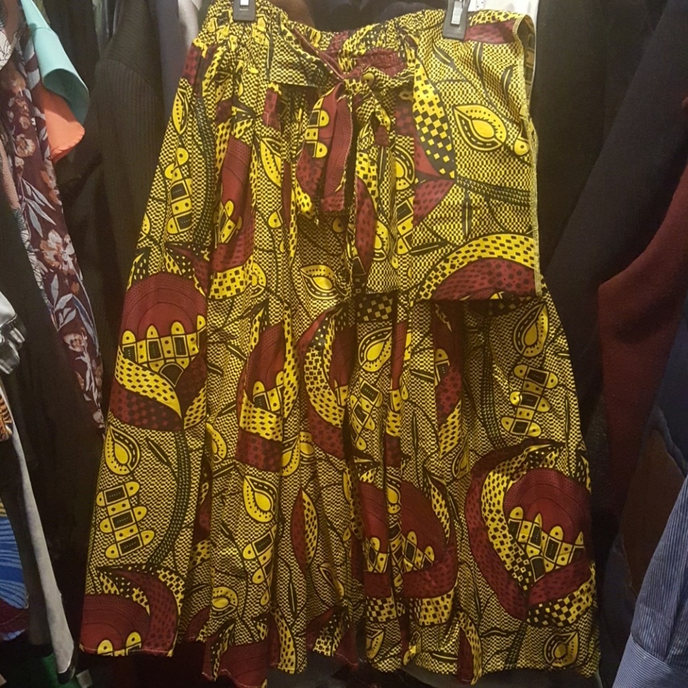 African Print Shirt & Head Scarf